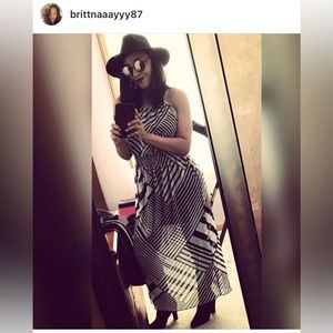 Black/White Maxi Dress